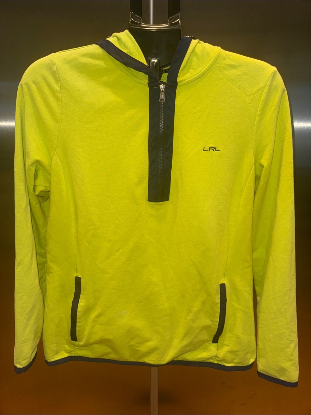 Women’s Neon Green Yellow Hooded Pullover Jacket